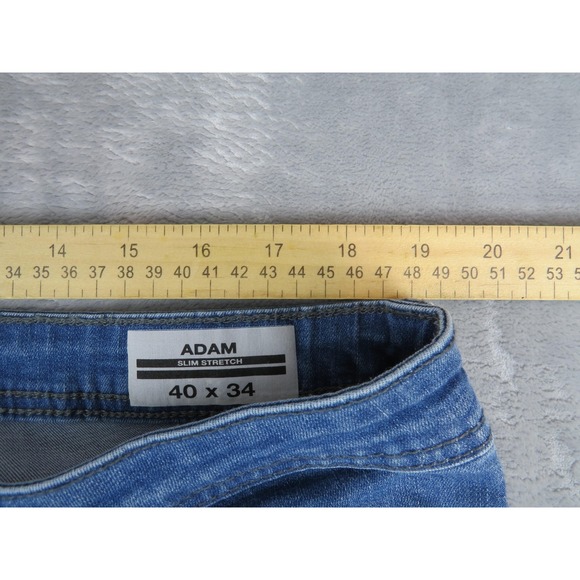 Buffalo‎ Jeans Mens Adam 40x34 Blue Slim Stretch Denim Classic Fit Straight Leg - Picture 2 of 9